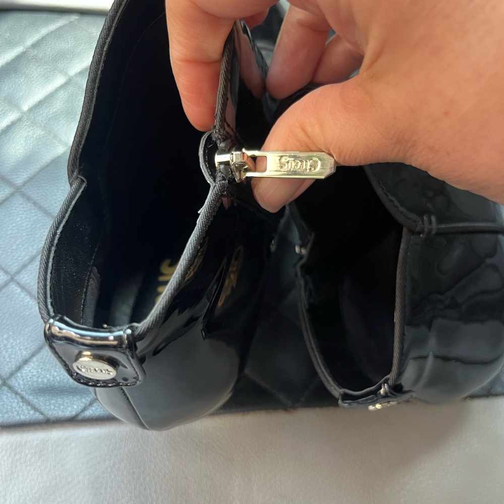 Circus by Sam Edelman Shiny Black Ankle Booties - Picture 10 of 13